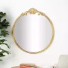 Kirklands Home Decorative Mirrors|Gold Round Baroque Wall Mirror