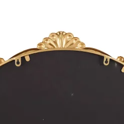 Kirklands Home Decorative Mirrors|Gold Round Baroque Wall Mirror