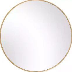 Kirklands Home Framed Mirrors|Round Simple Frame Medium Wall Mirror Gold