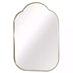 Kirklands Home Decorative Mirrors|Gold Rounded Arch Wall Mirror