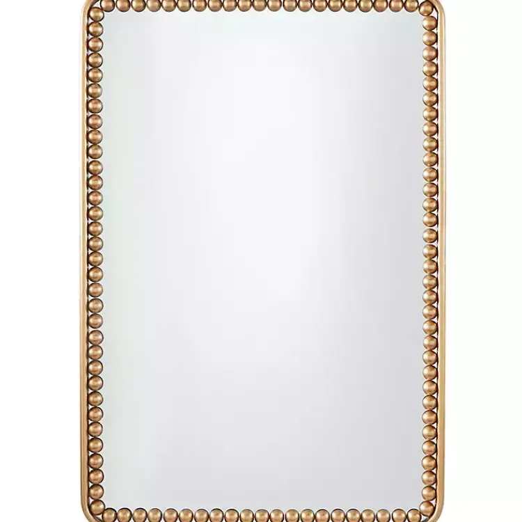 Kirklands Home Decorative Mirrors|Gold Rounded Rectangle Wall Mirror