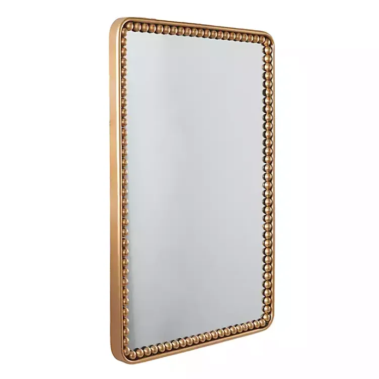 Kirklands Home Decorative Mirrors|Gold Rounded Rectangle Wall Mirror