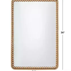 Kirklands Home Decorative Mirrors|Gold Rounded Rectangle Wall Mirror