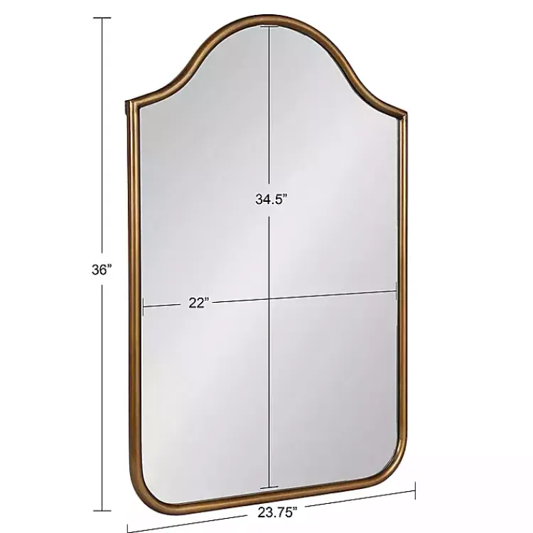 Kirklands Home Decorative Mirrors|Scalloped Arch Fellows Wall Mirror Gold