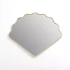 Kirklands Home Decorative Mirrors|Gold Scalloped Seashell Wall Mirror
