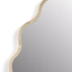 Kirklands Home Decorative Mirrors|Gold Scalloped Seashell Wall Mirror