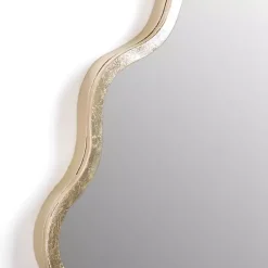 Kirklands Home Decorative Mirrors|Gold Scalloped Seashell Wall Mirror