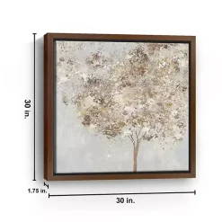 Kirklands Home Framed Art|Gold Shimmering Tree Framed Canvas Art Print