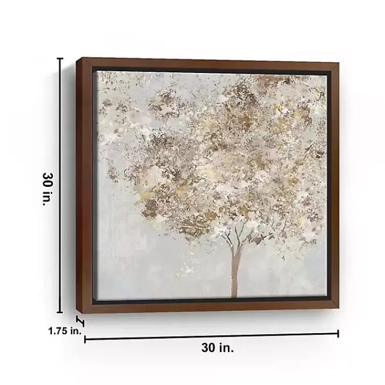 Kirklands Home Framed Art|Gold Shimmering Tree Framed Canvas Art Print