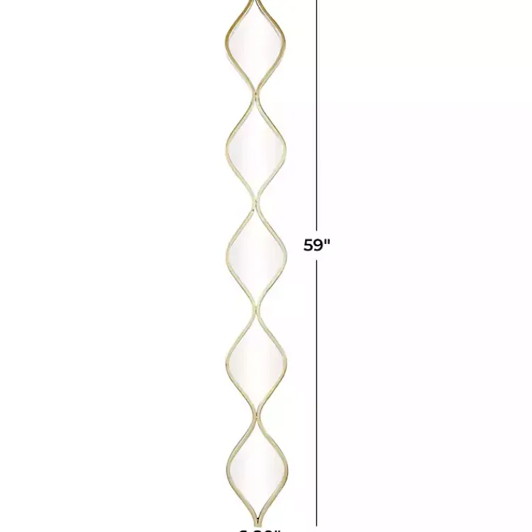 Kirklands Home Decorative Mirrors|Slim Stacked Raindrop Wall Mirror Gold