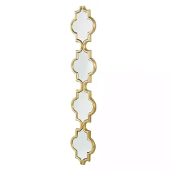 Kirklands Home Decorative Mirrors|Slim Stacked Trellis Wall Mirror Gold