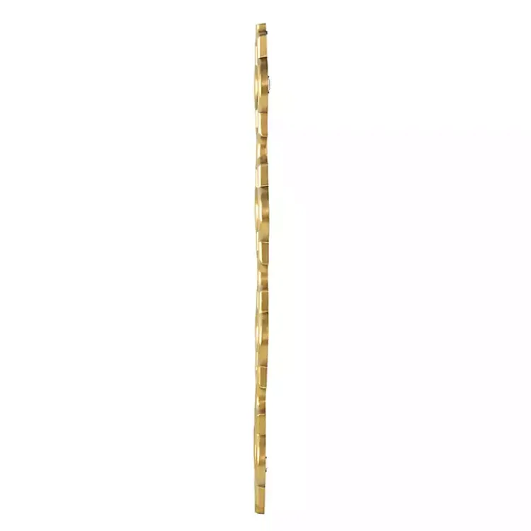 Kirklands Home Decorative Mirrors|Slim Stacked Trellis Wall Mirror Gold