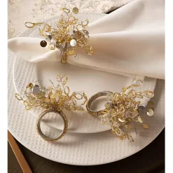 New Sparkle Napkin Rings, Set of 6 Christmas Dining & Entertaining