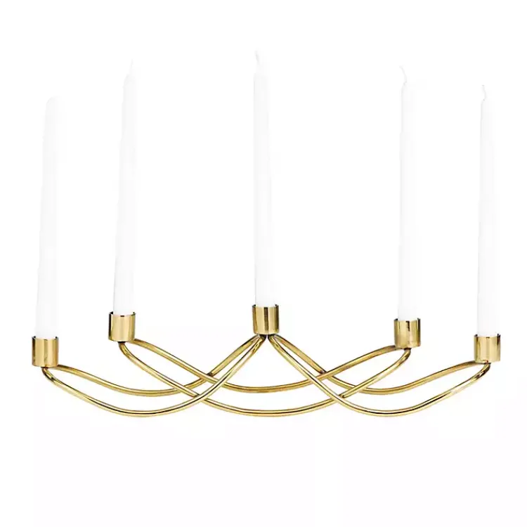 Clearance Stainless Steel Curved Candelabra Candle Holders