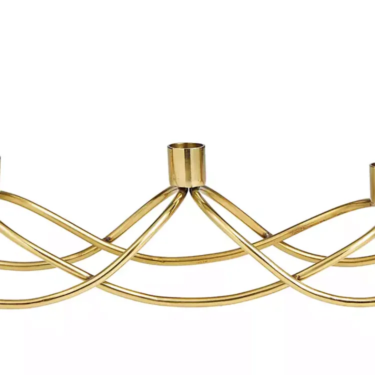 Clearance Stainless Steel Curved Candelabra Candle Holders