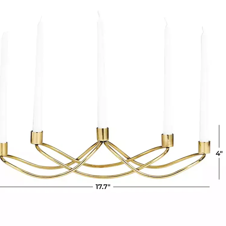 Clearance Stainless Steel Curved Candelabra Candle Holders