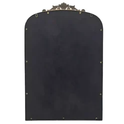 Kirklands Home Decorative Mirrors|Gold Studded Scroll Arched Mirror, 36 in.