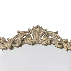 Kirklands Home Decorative Mirrors|Gold Studded Scroll Arched Mirror, 42 in.
