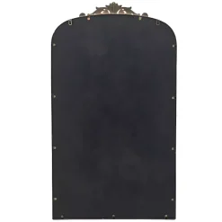 Kirklands Home Decorative Mirrors|Gold Studded Scroll Arched Mirror, 42 in.