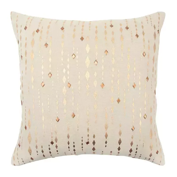 Online Gold Studded Stripe Pillow Pillows