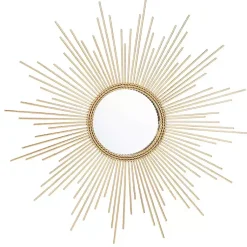 Kirklands Home Decorative Mirrors|Gold Sunburst Nahla Wall Mirror