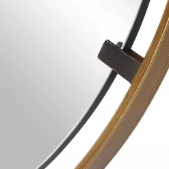 Kirklands Home Decorative Mirrors|Gold Suspended Round Wall Mirror