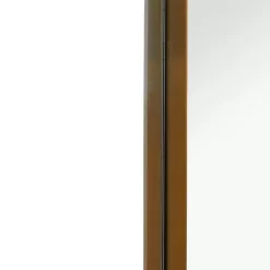 Kirklands Home Decorative Mirrors|Gold Thin Iron Frame Curved Corner Mirror