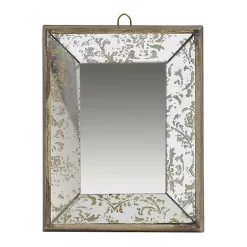 Kirklands Home Decorative Mirrors|Gold Weathered Frame Wall Mirror, 9x12