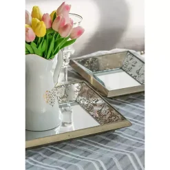 Kirklands Home Decorative Mirrors|Gold Weathered Frame Wall Mirror, 9x12