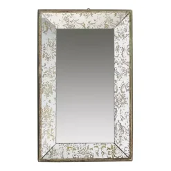Kirklands Home Decorative Mirrors|Gold Weathered Frame Wall Mirror, 12x29
