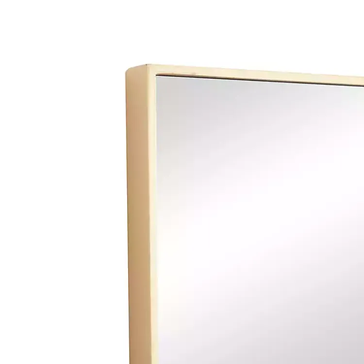 Kirklands Home Framed Mirrors|Gold Wood Rectangular Wall Mirror, 14x36 in.