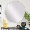 Kirklands Home Decorative Mirrors|Gold Wood Round Frame Mirror