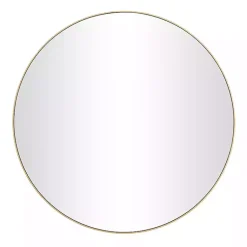 Kirklands Home Decorative Mirrors|Gold Wood Round Frame Mirror