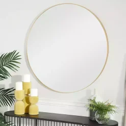 Kirklands Home Decorative Mirrors|Gold Wood Round Frame Mirror