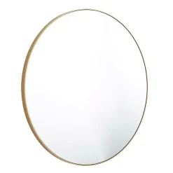 Kirklands Home Decorative Mirrors|Gold Wood Round Frame Mirror