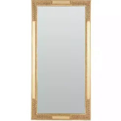 Kirklands Home Decorative Mirrors|Golden Carved Textured Wall Mirror