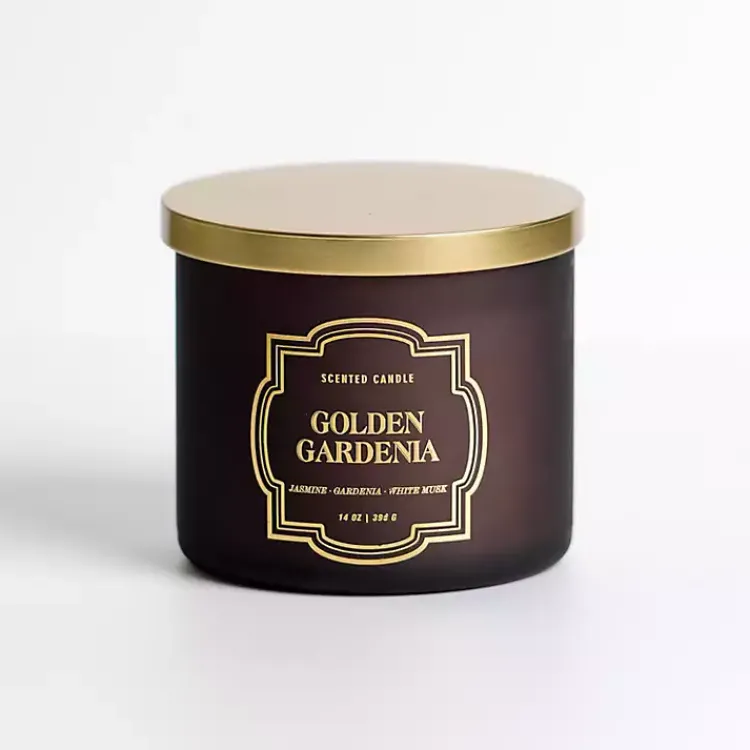 Hot Golden Gardenia 14 oz. 3-Wick Jar Candle Candles