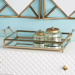 Clearance en Glammed Mirror Decorative Tray Decorative Trays