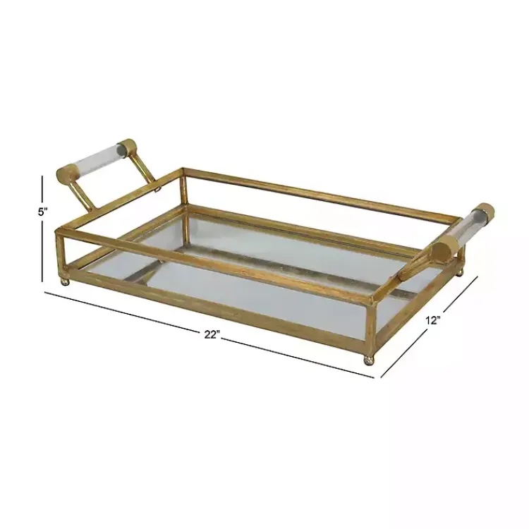 Clearance en Glammed Mirror Decorative Tray Decorative Trays