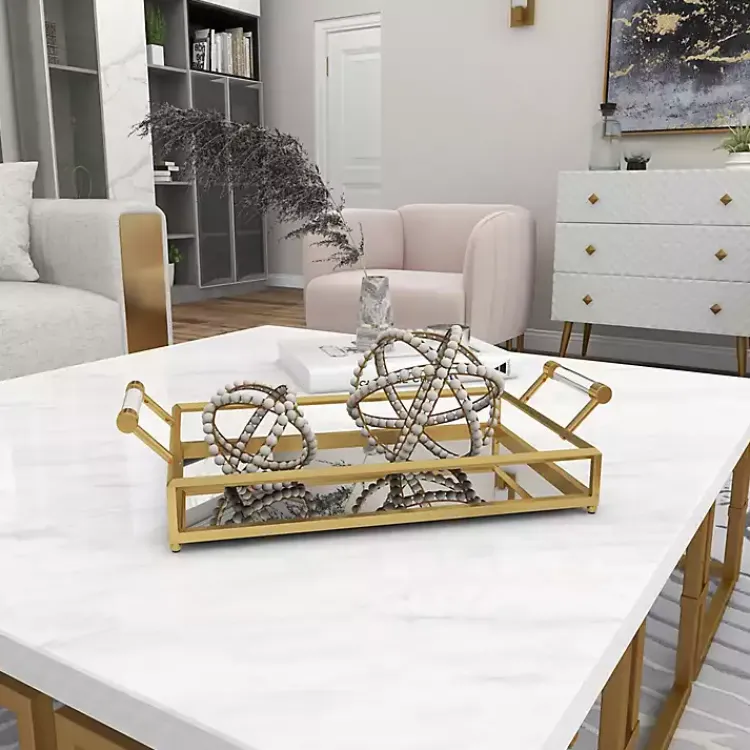 Clearance en Glammed Mirror Decorative Tray Decorative Trays