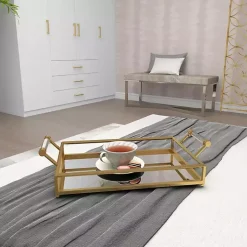 Clearance en Glammed Mirror Decorative Tray Decorative Trays