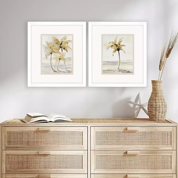 Kirklands Home Framed Art|Golden Palm Framed Art Prints, Set of 2