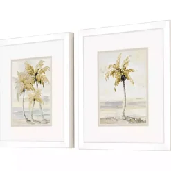 Kirklands Home Framed Art|Golden Palm Framed Art Prints, Set of 2