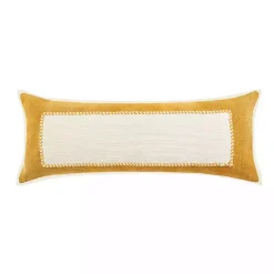 Discount Golden Yellow Riviera Braided Frame Lumbar Pillow Pillows