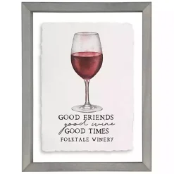 Kirklands Home Wall Quotes & Signs|Good Friends Good Wine Wall Plaque