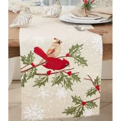 Online Graceful Birds Christmas Table Runner, 70 in. Christmas Dining & Entertaining