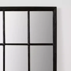 Kirklands Home Full Length & Floor Mirrors|Grande Black Window Pane Leaner Mirror