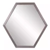 Kirklands Home Decorative Mirrors|Graphite Hexagon Wall Mirror