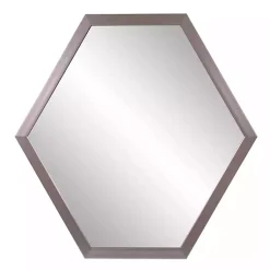 Kirklands Home Decorative Mirrors|Graphite Hexagon Wall Mirror