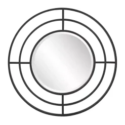 Kirklands Home Decorative Mirrors|Graphite Metal Bullseye Round Wall Mirror